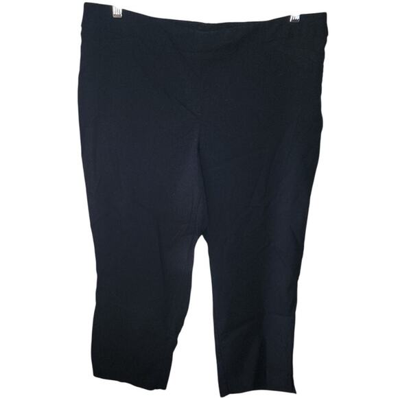 Dalia Black Pull On Cropped Capri Pants Plus Size 16W - Picture 1 of 5